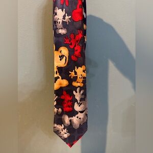 Vintage Disney Mickey Mouse silhouette Silk Tie
